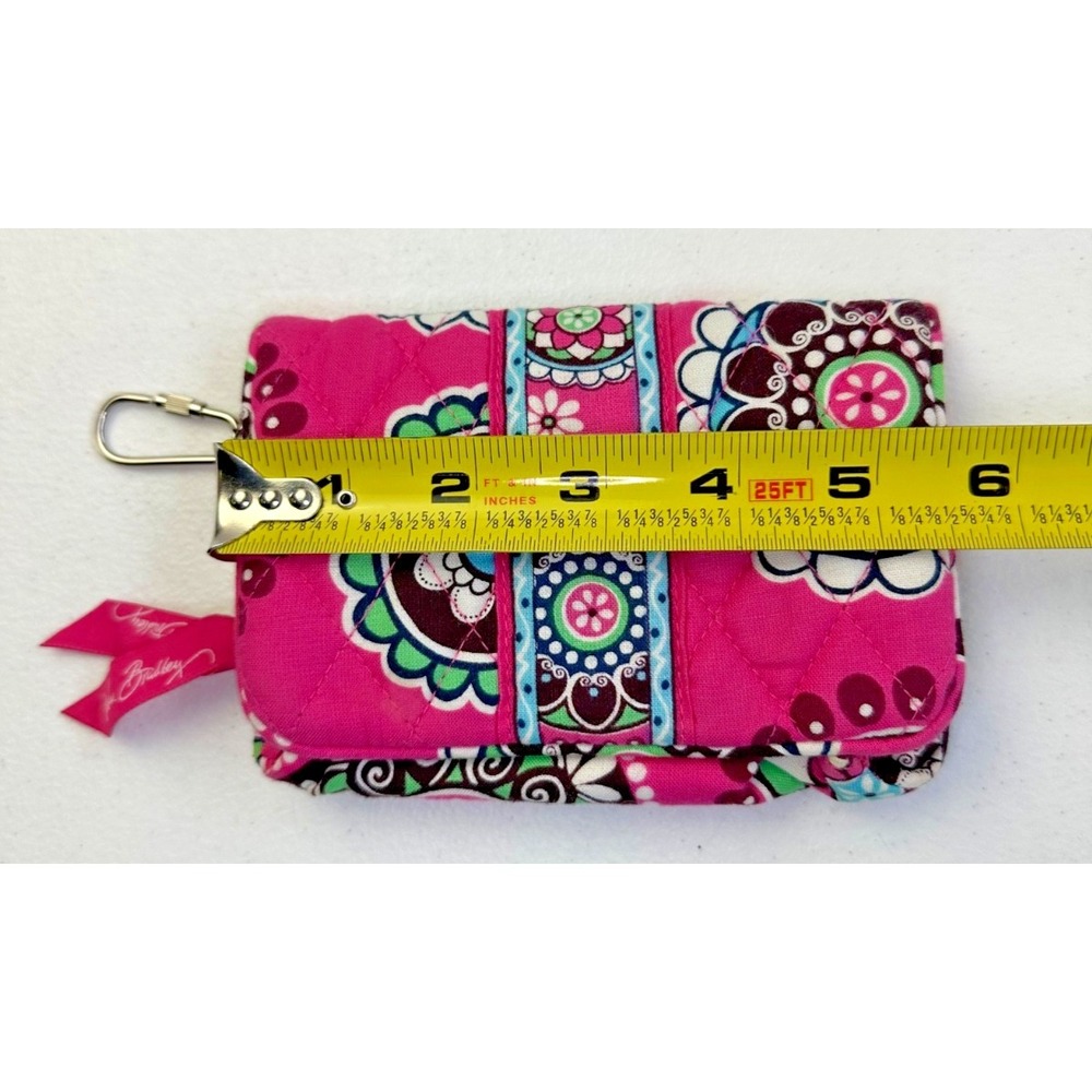 Vera Bradley Cupcakes Pink Compact Wallet‎ Lightweight Kiss Lock Coin Key Clip - Picture 8 of 11